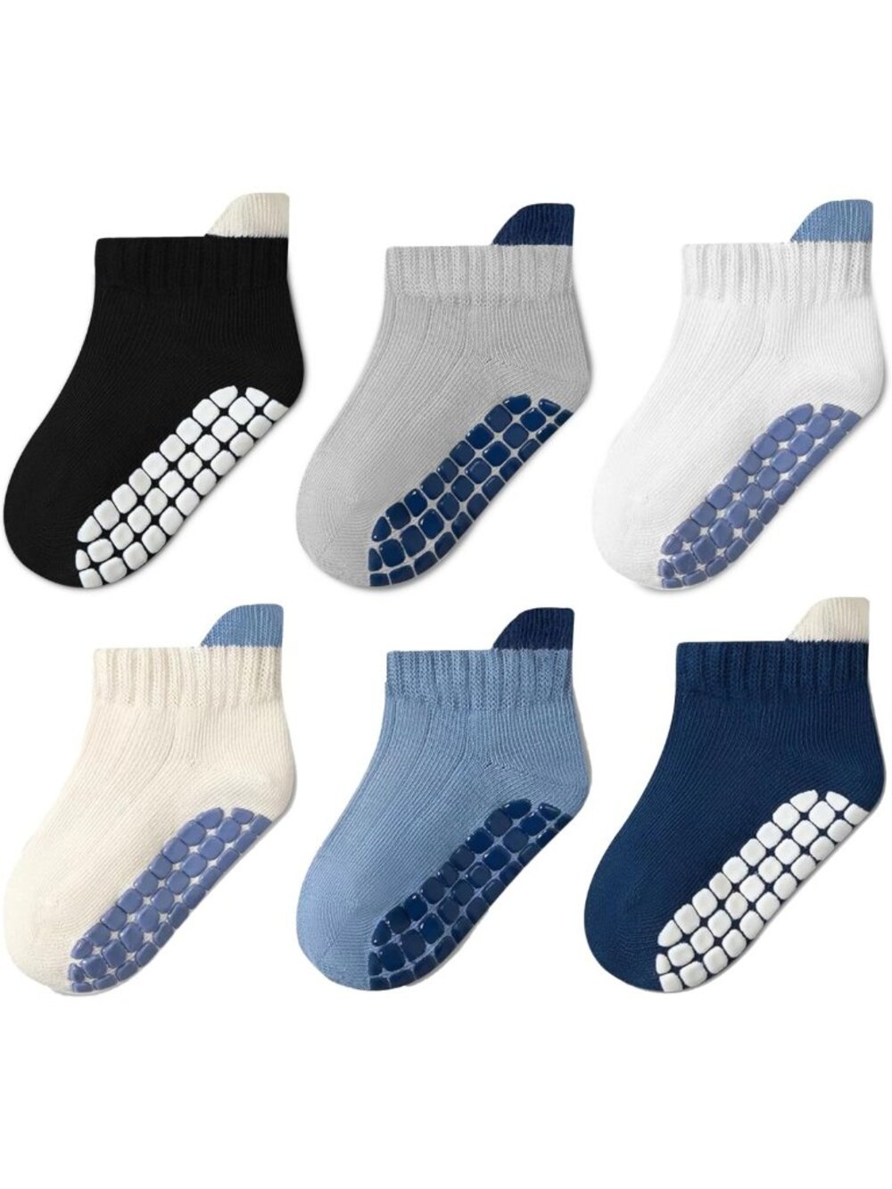 Cozy Non-Slip Grip Ankle Socks for Toddlers - Perfect for Baby Boys & Girls